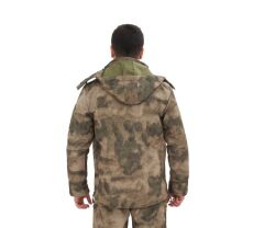Single Sword Su&Rüzgâr Geçirmez Kapüşonlu Softshell Kışlık Erkek Mont ATACS - 2XL