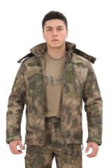 Single Sword Su&Rüzgâr Geçirmez Kapüşonlu Softshell Kışlık Erkek Mont ATACS - 2XL