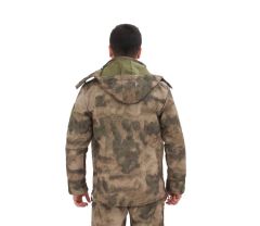 Single Sword Su&Rüzgâr Geçirmez Kapüşonlu Softshell Kışlık Erkek Mont ATACS - 2XL