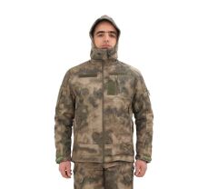 Single Sword Su&Rüzgâr Geçirmez Kapüşonlu Softshell Kışlık Erkek Mont ATACS - 3XL