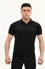 Single Sword Kısa Kollu Taktik  Polo Yaka Tişört SİYAH - 2XL