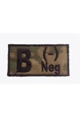 Single Sword Nakış Kan Grubu Patch - Peç TSK - AB RH (-)