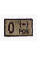 Single Sword Nakış Kan Grubu Patch - Peç JAN - AB RH (-)