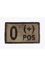 Single Sword Nakış Kan Grubu Patch - Peç JAN - AB RH (-)
