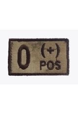 Single Sword Nakış Kan Grubu Patch - Peç TSK - AB RH (-)