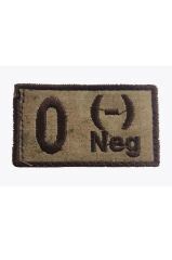 Single Sword Nakış Kan Grubu Patch - Peç KAMUFLAJ - AB RH (-)
