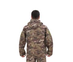 Single Sword Su&Rüzgâr Geçirmez Kapüşonlu Softshell Kışlık Erkek Mont MULTİCAM - 3XL