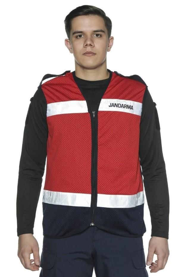 Single Sword Jandarma Asayiş Fileli Reflektif Yelek 2XL