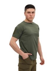 Single Sword Bisiklet Yaka Kısa Kol Taktik T-shirt HAKİ - XL