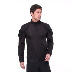 Single Sword Kadın&Erkek Outdoor ve Askeri Combat Tişört SİYAH - XL
