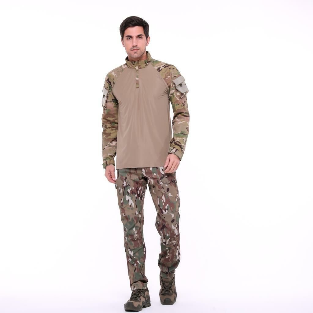 Single Sword Kadın&Erkek Outdoor ve Askeri Combat Tişört MULTİCAM - XL