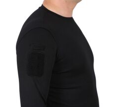 Single Sword Bisiklet Yaka Uzun Kollu  Basic&Taktik Erkek T-shirt SİYAH - 2XL