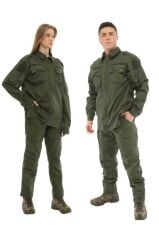 Single Sword Outdoor Unisex Kışlık Gömlek&Pantolon Alt Üst Takım 4XL - HAKİ