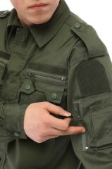 Single Sword Outdoor Unisex Kışlık Gömlek&Pantolon Alt Üst Takım 4XL - HAKİ