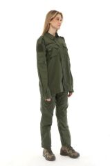 Single Sword Outdoor Unisex Kışlık Gömlek&Pantolon Alt Üst Takım 4XL - HAKİ