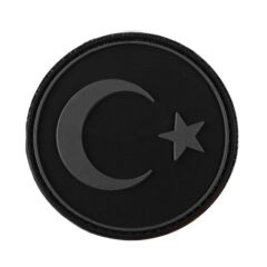 Single Sword Yuvarlak BAYRAK Plastik Patch - Peç HAKİ