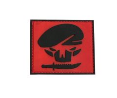 Single Sword BERE-BIÇAK Plastik Patch - Peç 6Cm X 6Cm KIRMIZI1