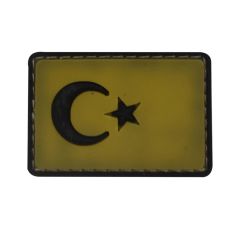 Single Sword BAYRAK Plastik Patch - Peç Küçük Boy 3.5 Cm X 5 Cm SİYAH