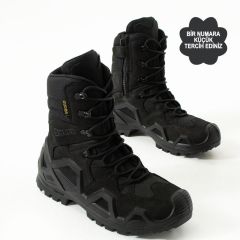Single Sword Fermuarlı Outdoor Kadın&Erkek Taktik Askeri Bot ve Postal 4 Mevsim SS602 SİYAH - 45