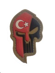 Single Sword Kuru Kafa Plastik Patch - Peç SİYAH