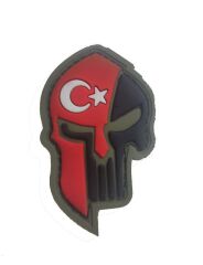 Single Sword Kuru Kafa Plastik Patch - Peç SİYAH