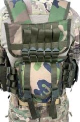 Single Sword 6 Şarjör Cepli, Arkası Çantalı Çeçen Yeleği USA