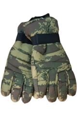 İşnar Kar Eldiveni Tsk Kamuflaj Soğuk Geçirmez Erkek Kadın Unisex Kar eldiveni TSK