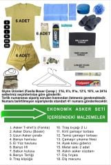 Acemi Bedelli Ekonomik Asker Seti- Asker Malzemeleri 38 Parça 6 Lı Set