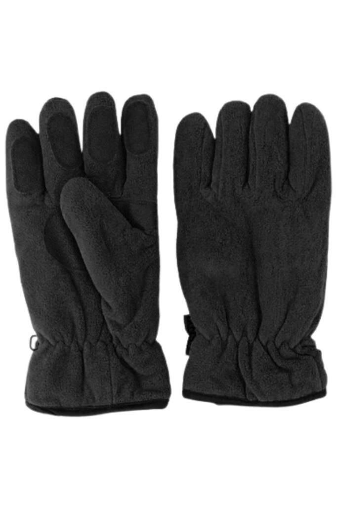 İşnar Polar Eldiven Erkek Kadın Unisex kaymaz Polar eldiven SİYAH