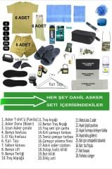 Single Sword 44 Parça Acemi Bedelli Asker Seti 6 Lı Set