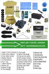 Single Sword 53 Parça Acemi Bedelli Asker Seti 9 lu Set