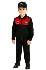 Unisex Çocuk Polis Kıyafeti (Şapka, Gömlek, Pantolon Takımı) 7 - Toplum Polisi