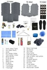 Single Sword 68 Parça Temel Acemi Bedelli Havacı Asker Seti 15 Li