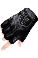 Mechanix Yarım Parmak Eldiven- Taktik Destekli Mexhanix Kadın Erken unisex Eldiven L - SİYAH