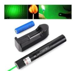 Green Laser Pointer Şarjlı Güçlü Yeşil Lazer Metal Kasa
