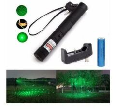 Green Laser Pointer Şarjlı Güçlü Yeşil Lazer Metal Kasa