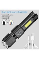 Single Sword RF-Q1 Şarjlı Zoomlu Compact El Feneri