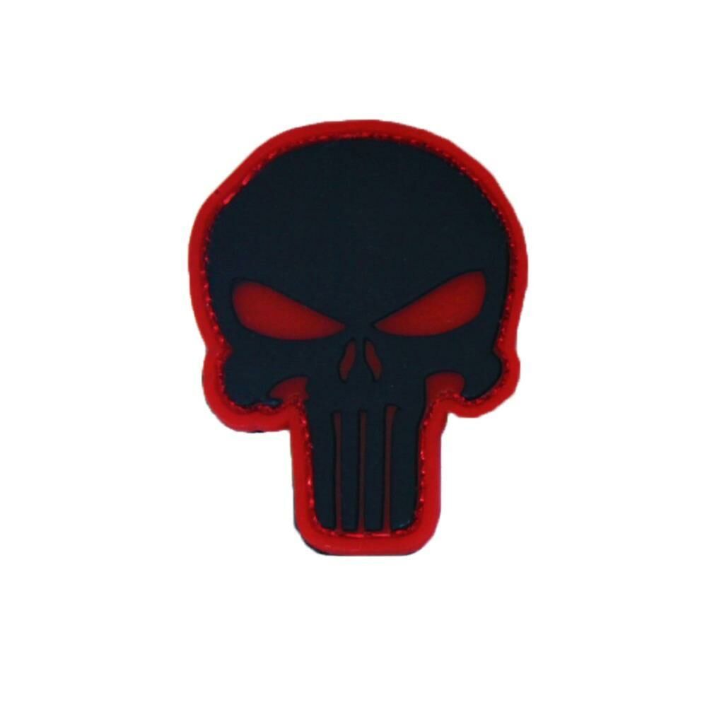 Single Sword Plastik Kurukafa Patch - Peç KIRMIZI