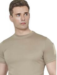 Single Sword SS Yakasıız Kısa Kol Tişört – LACOS Kumaş BEJ - XL