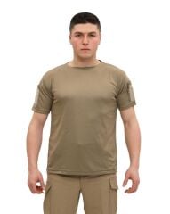 Single Sword Bisiklet Yaka Kısa Kol Taktik T-shirt BEJ - 2XL