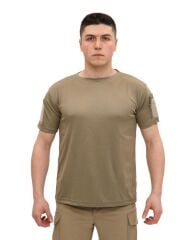 Single Sword Bisiklet Yaka Kısa Kol Taktik T-shirt BEJ - 2XL