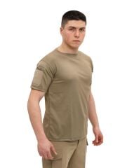 Single Sword Bisiklet Yaka Kısa Kol Taktik T-shirt BEJ - 2XL