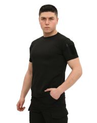 Single Sword Bisiklet Yaka Kısa Kol Taktik T-shirt SİYAH - 2XL