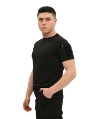 Single Sword Bisiklet Yaka Kısa Kol Taktik T-shirt SİYAH - 2XL