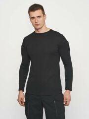 Single Sword SS Yakasıız Uzun Kol Tişört  LACOS Kumaş 2XL - K.BEJ