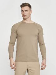 Single Sword SS Yakasıız Uzun Kol Tişört  LACOS Kumaş 2XL - K.BEJ