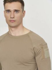 Single Sword SS Yakasıız Uzun Kol Tişört  LACOS Kumaş SİYAH - 2XL