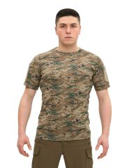 Single Sword Bisiklet Yaka Kısa Kol Taktik T-shirt PİKSEL - 2XL
