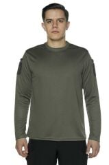 Single Sword Bisiklet Yaka Uzun Kollu  Basic&Taktik Erkek T-shirt SİYAH - 2XL