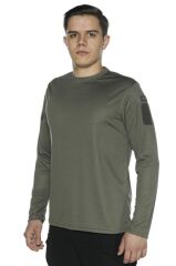 Single Sword Bisiklet Yaka Uzun Kollu  Basic&Taktik Erkek T-shirt SİYAH - 2XL